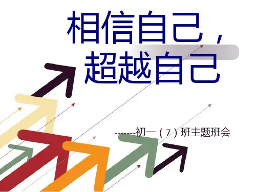相信自己超越自己主题班会精品ppt课件