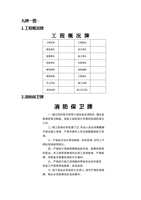 市政工程九牌一图