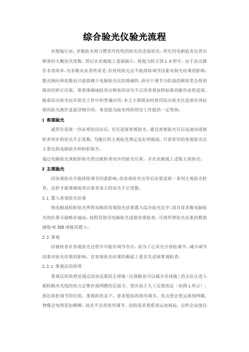 综合验光仪验光流程70431