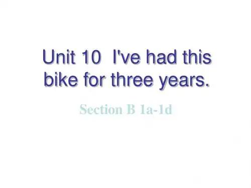 人教版英语八年级下册课件：Unit 10 Section B 1a1e