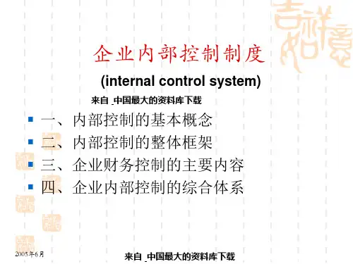 企业内部控制制度(internal control system) (PPT 130页).ppt