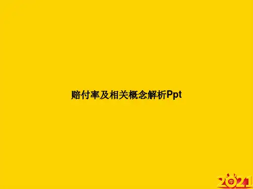 赔付率及相关概念解析Pptppt正式完整版