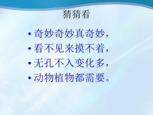 一年级科学下册《认识空气》课件.ppt