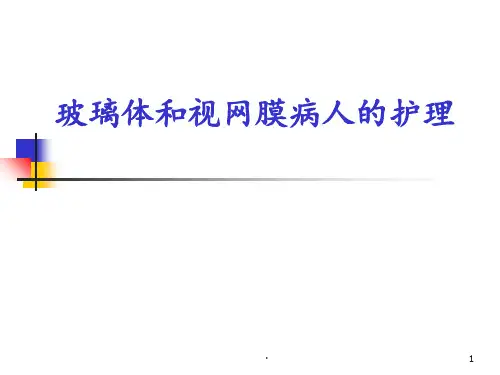 视网膜病人的护理PPT课件