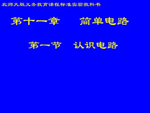 物理：11.1《认识电路》课件(北师大版九年级)