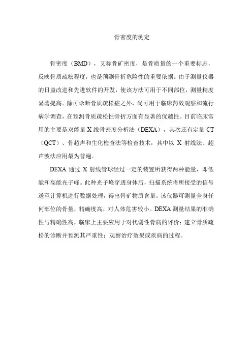 骨密度的测定