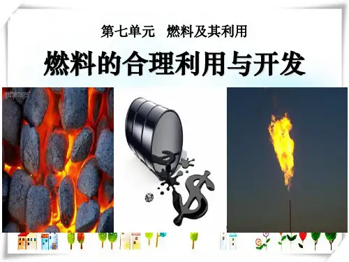 人教版化学九上7.2《燃料的合理利用与开发》-课件