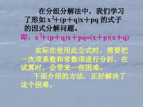 八年级数学十字相乘法因式分解(PPT)4-2