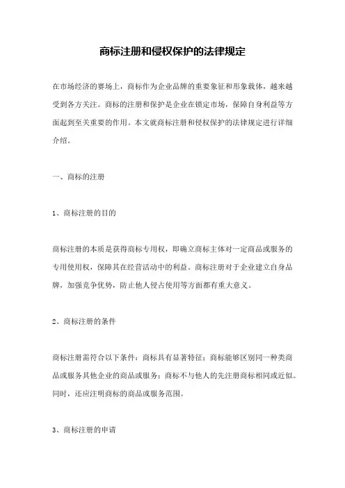 商标注册和侵权保护的法律规定