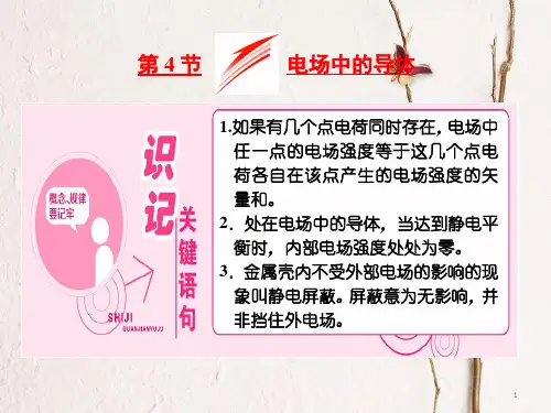 高中物理 第1章 静电场 第4节 电场中的导体课件 鲁科版选修3-1.pptx