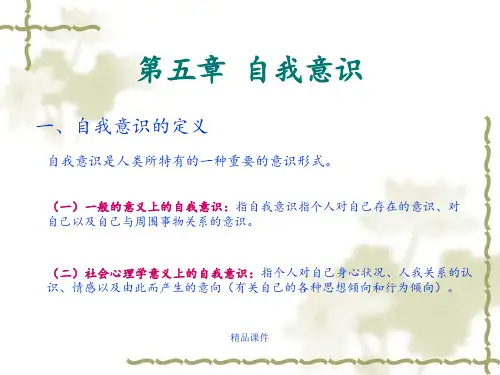 社会心理学第5章自我意识