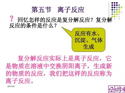 溶液中的离子反应