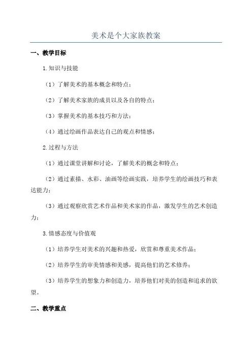 美术是个大家族教案
