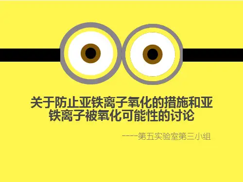 关于防止亚铁离子氧化的措施和亚铁离子被氧化可能性的讨论