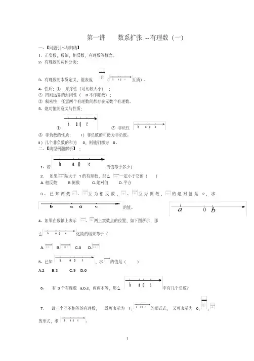 学而思初一数学资料培优汇总(精华)
