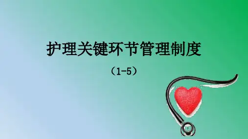 护理关键环节管理制度ppt课件