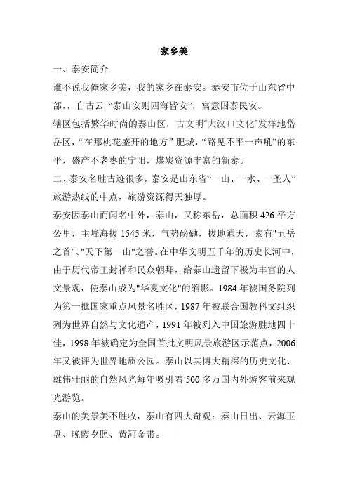 泰安简介