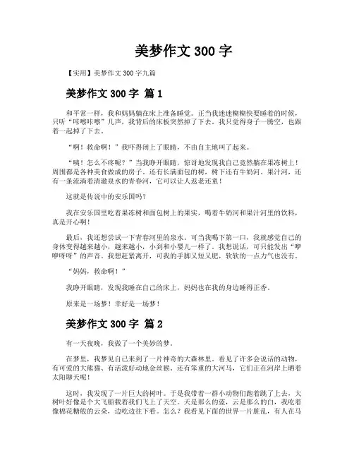 美梦作文300字