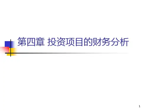 第四章 投资项目的财务分析研PPT课件