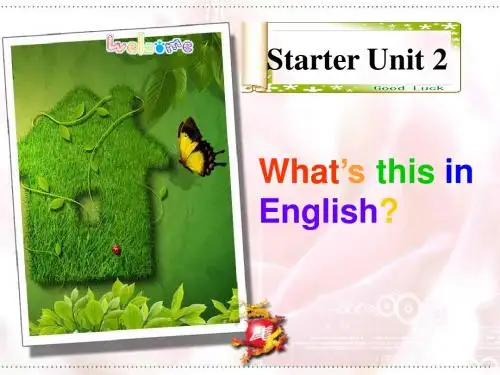 新目标英语七年级上册-starter-Unit-2