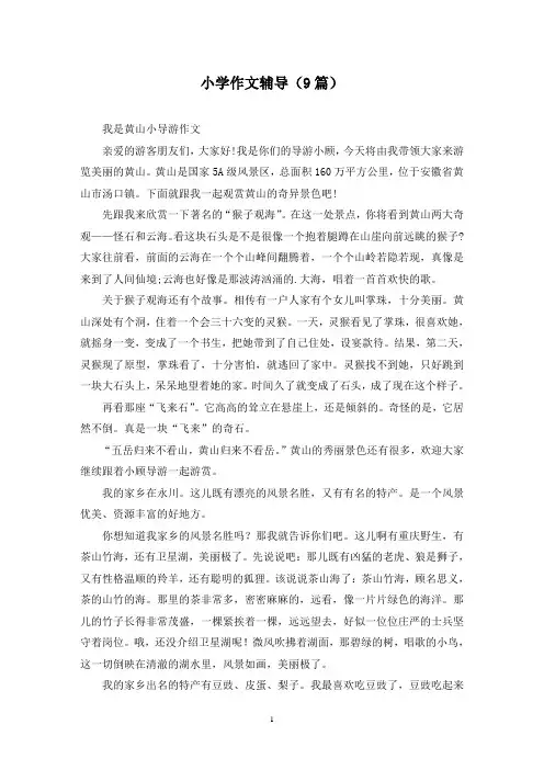 小学作文辅导(9篇)