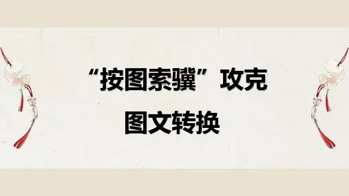2024届高考专题复习：“按图索骥”攻克图文转换