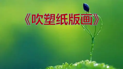 四年级下册美术课件-13 吹塑纸版画(48)-人教版  18张PPT
