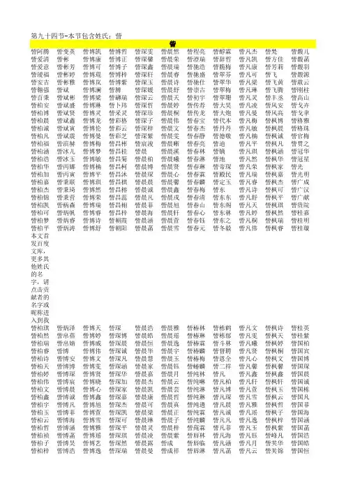 (94)4500个人员姓名名单(訾)