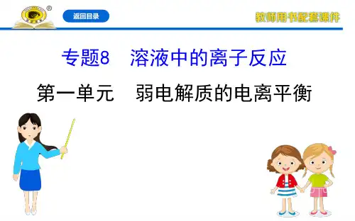 21版化学《高中全程复习方略》苏教浙江PPT：8.1弱电解质的电离平衡