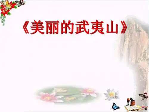 《美丽的武夷山》PPT教学课件