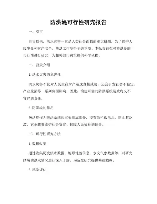 防洪堤可行性研究报告