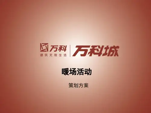 【房地产】万科城五一暖场活动方案(13页)