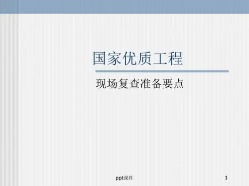 国优工程复查要点  ppt课件