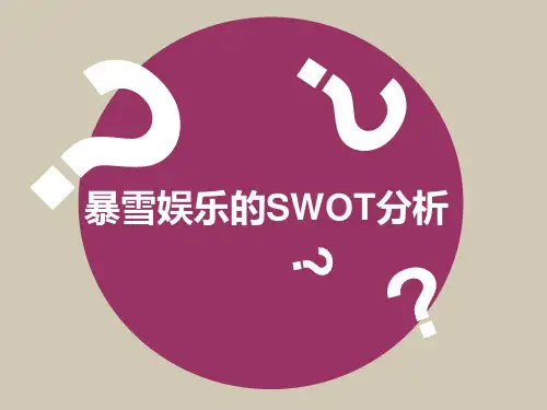 暴雪娱乐SWOT