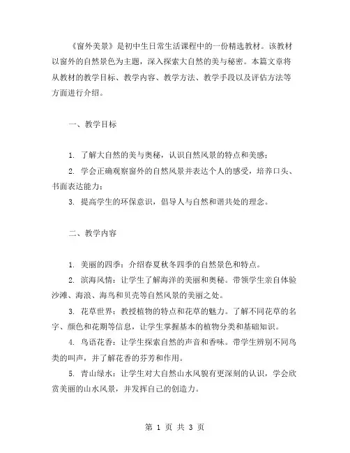 《窗外美景》教材教案