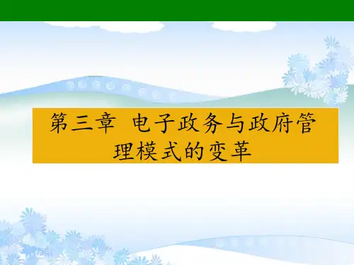 电子政务教程-第三章PPT课件