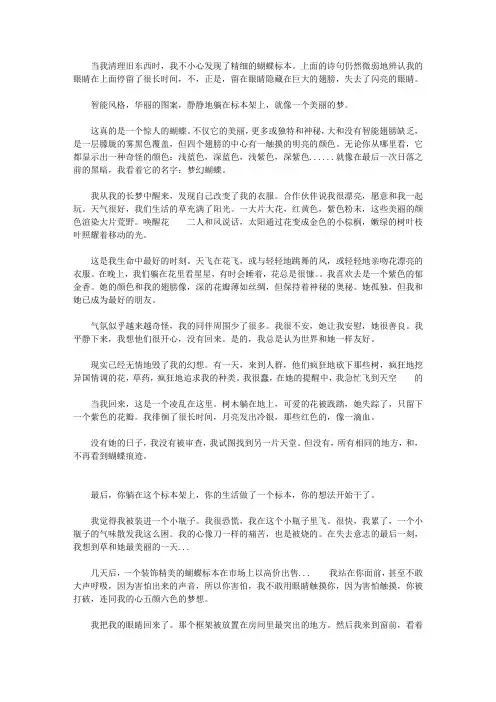 蝴蝶的梦