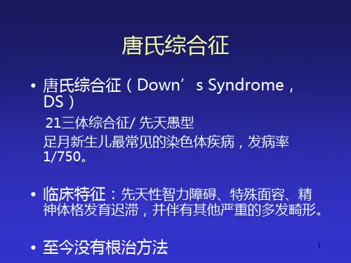 唐氏综合征的筛查PPT课件