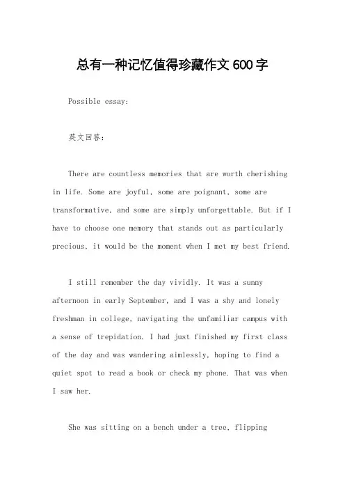 总有一种记忆值得珍藏作文600字
