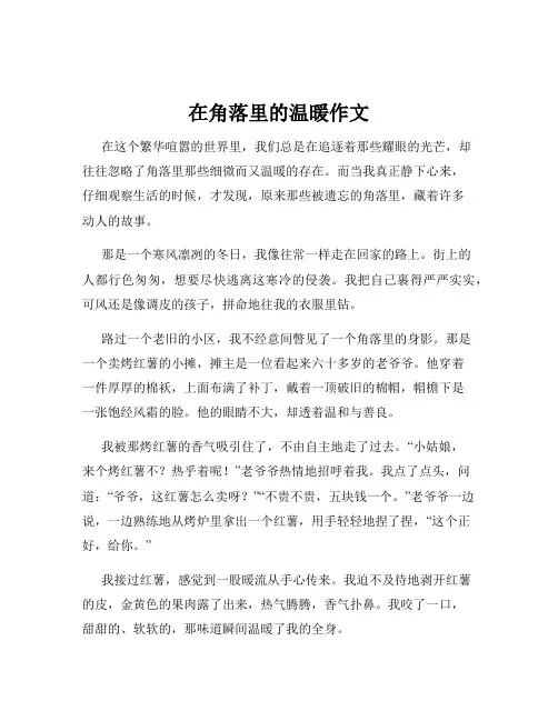 在角落里的温暖作文