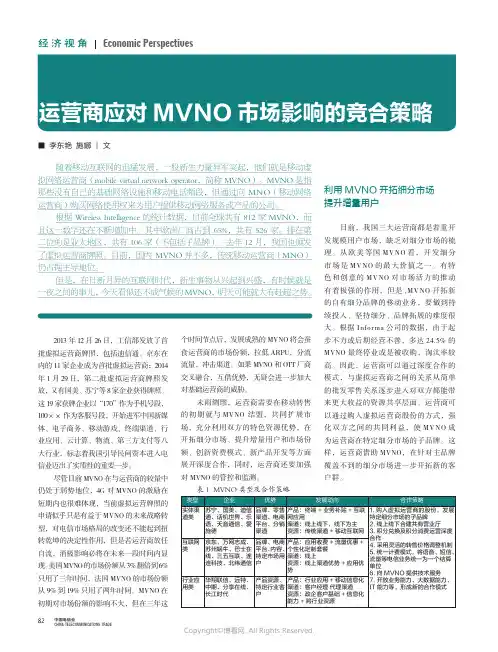 运营商应对MVNO市场影响的竞合策略