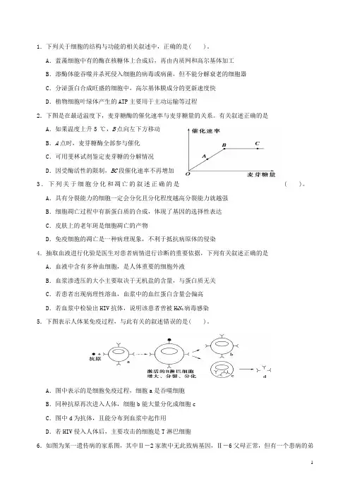 高中生物 生物限时训练28 新人教版