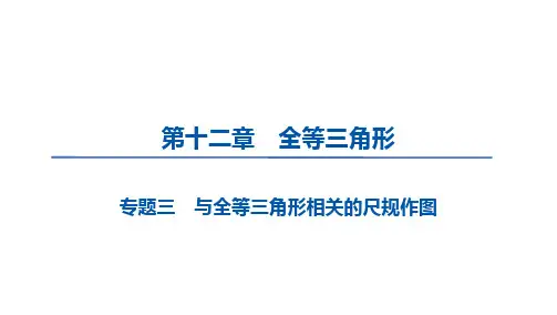 专题三 与全等三角形相关的尺规作图