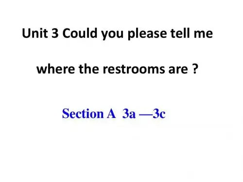 人教版新目标九年级课件：Unit 3 Section A 3a-3c