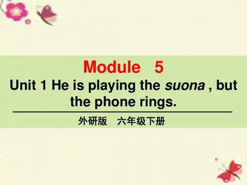 外研版(三起)六下Module 5 Unit 1《He is playing the suona》ppt课件4