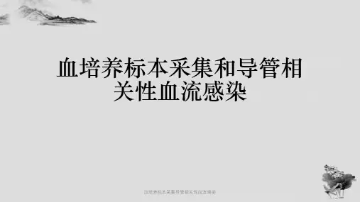 血培养标本采集导管相关性血流感染