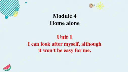 Module 4  Home alone  Unit 1课件+音频 (共35张)外研版九年级上册