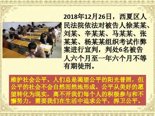 人教版 道德与法治 八年级下 8.2 公平正义的守护   课件 (共28张PPT)