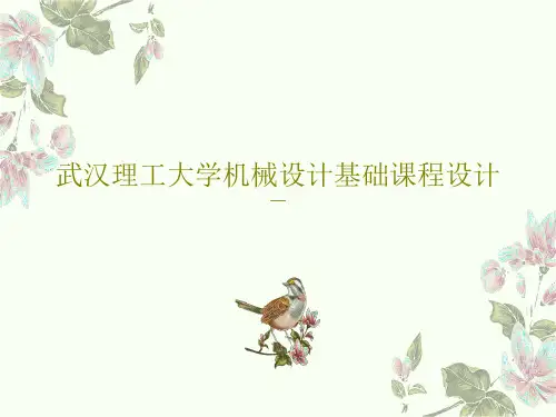武汉理工大学机械设计基础课程设计PPT文档30页