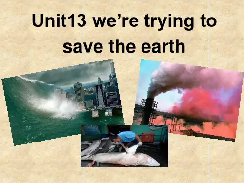 人教版九年级英语下册《Unit13_we’re_trying_to_save_the_earth(1a--2d)》PPT课件
